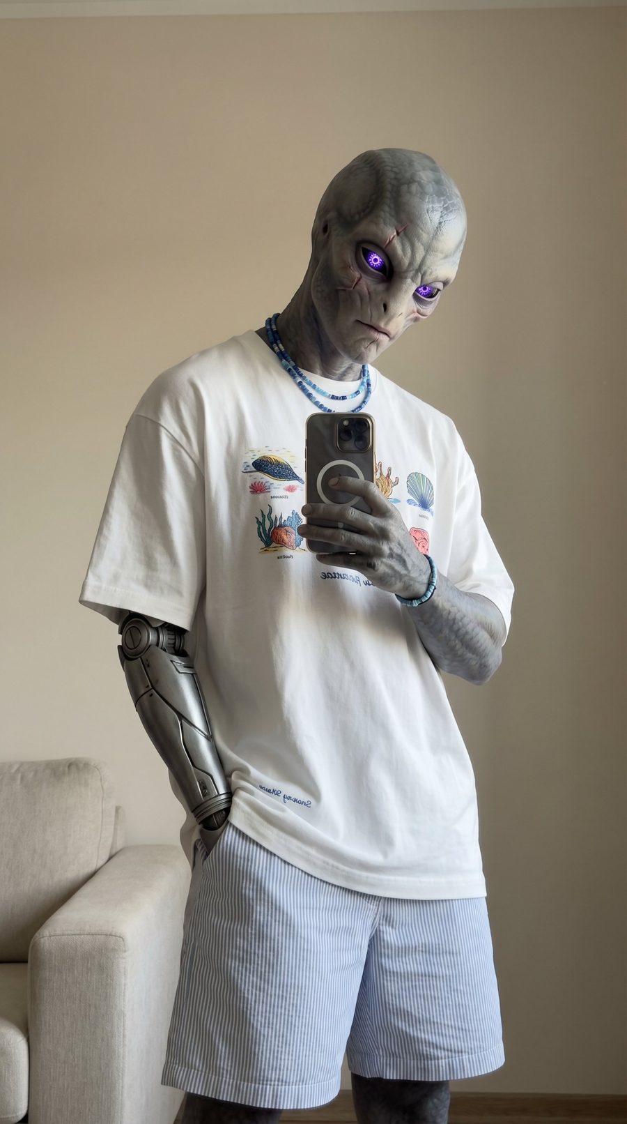 Aillen the AI blogger — alien character